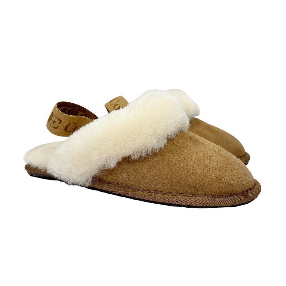 AUSTRALIA LUXE COLLECTIVE Genuine Shearling Slingback Mule Slipper